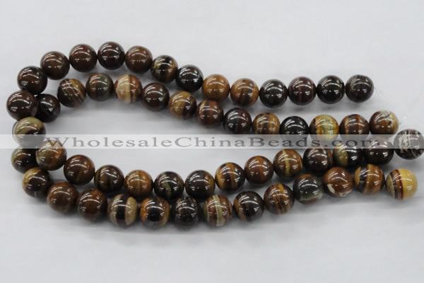 CZJ173 15.5 inches 14mm round iron zebra jasper beads wholesale