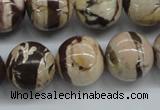 CZJ254 15.5 inches 16mm round zebra jasper beads wholesale