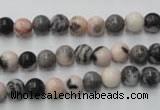 CZJ401 15.5 inches 6mm round pink zebra jasper beads wholesale