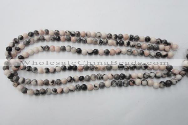 CZJ401 15.5 inches 6mm round pink zebra jasper beads wholesale