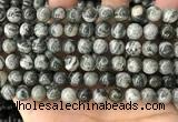 CZJ412 15.5 inches 8mm round green zebra jasper beads wholesale