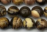 CZJ437 15 inches 10mm round zebra jasper beads