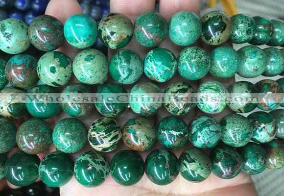 DEBS10 15 inches 12mm round sea sediment Jasper beads wholesale