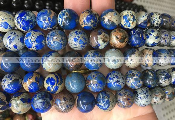 DEBS12 15 inches 12mm round sea sediment Jasper beads wholesale