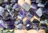 DOBS03 15 inches 15mm diamond amethyst gemstone beads wholesale