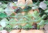 DOBS10 15 inches 15mm diamond fluorite gemstone beads wholesale