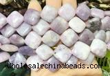 DOBS15 15 inches 15mm diamond lepidolite gemstone beads wholesale