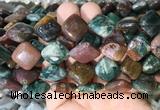 DOBS22 15 inches 15mm diamond ocean agate gemstone beads wholesale