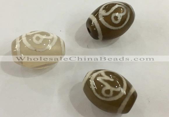 DZI306 10*14mm drum tibetan agate dzi beads wholesale