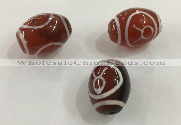 DZI320 10*14mm drum tibetan agate dzi beads wholesale