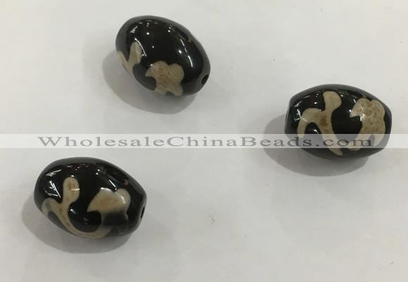 DZI340 10*14mm drum tibetan agate dzi beads wholesale