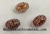 DZI373 10*14mm drum tibetan agate dzi beads wholesale