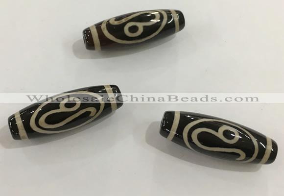 DZI461 10*30mm drum tibetan agate dzi beads wholesale