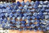 FGBS231 15 inches 10mm faceted four leaf clover sodalite beads wholesale