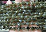 FGBS233 15 inches 10mm faceted four leaf clover labradorite beads wholesale