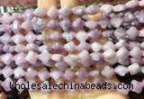 FGBS235 15 inches 10mm faceted four leaf clover lepidolite beads wholesale