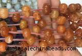 FGBS74 15 inches 10mm carved skull red aventurine beads wholesale