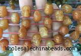 FGBS90 15 inches 12mm carved skull red aventurine beads wholesale