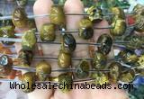 FGBS91 15 inches 12mm carved skull yellow tiger eye beads wholesale