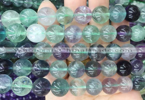 FLBS10 15 inches 12mm round fluorite gemstone beads wholesale