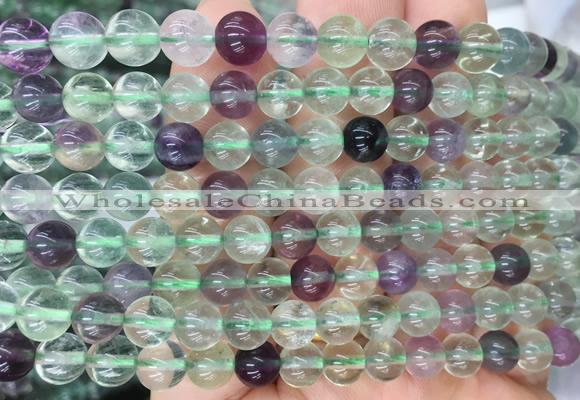 FLBS16 15 inches 8mm round fluorite gemstone beads wholesale