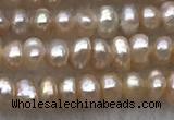 FWP10 14.5 inches 2.5mm - 3mm potato light purple freshwater pearl strands