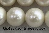 FWP116 15 inches 10mm - 11mm potato white freshwater pearl strands