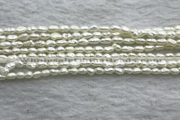 FWP150 14.5 inches 1.8mm - 2mm rice white freshwater pearl strands