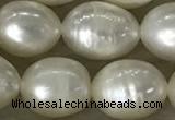 FWP200 15 inches 8mm - 9mm rice white freshwater pearl strands