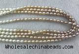 FWP210 15 inches 6mm - 7mm rice mixed color freshwater pearl strands