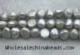 FWP262 15 inches 11mm - 12mm baroque grey freshwater pearl strands