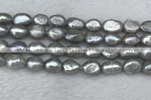 FWP287 15 inches 9mm - 10mm baroque grey freshwater pearl strands