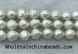 FWP361 15 inches 12mm - 13mm baroque freshwater nucleated pearl beads