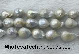 FWP362 15 inches 15mm - 18mm baroque freshwater nucleated pearl beads