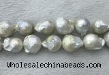 FWP363 15 inches 18mm - 22mm baroque freshwater nucleated pearl beads