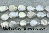 FWP394 15 inches 14mm - 16mm coin freshwater pearl beads