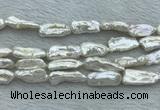 FWP410 15 inches 10*20mm - 11*25mm biwa freshwater pearl beads