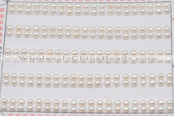 FWP450 half-drilled 3-3.5mm bread freshwater pearl beads