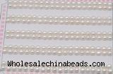 FWP451 half-drilled 3.5-4mm bread freshwater pearl beads