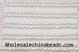 FWP452 half-drilled 4-4.5mm bread freshwater pearl beads