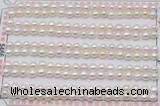 FWP453 half-drilled 4.5-5mm bread freshwater pearl beads