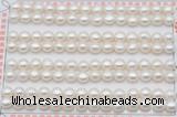 FWP456 half-drilled 6-6.5mm bread freshwater pearl beads