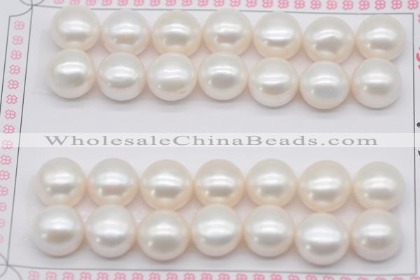 FWP468 half-drilled 12-12.5mm bread freshwater pearl beads