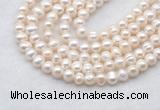 FWP481 14 inches 6mm - 7mm potato white freshwater pearl strands