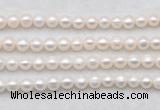 FWP486 14.5 inches 7mm - 8mm potato white freshwater pearl strands