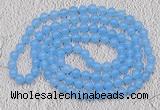 GMN09 Hand-knotted 8mm candy jade 108 beads mala necklaces