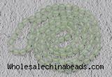 GMN104 Hand-knotted 6mm prehnite 108 beads mala necklaces