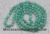 GMN106 Hand-knotted 6mm peafowl agate 108 beads mala necklaces