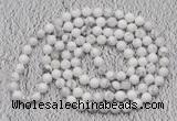 GMN110 Hand-knotted 6mm white howlite 108 beads mala necklaces