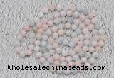 GMN118 Hand-knotted 6mm morganite 108 beads mala necklaces